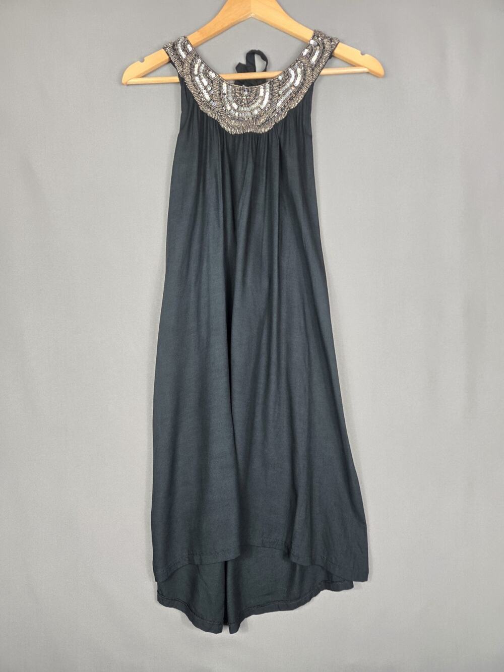 Bamblue Cana Dress Black Beaded Beach Cocktail Party Resortwear Womens One Size